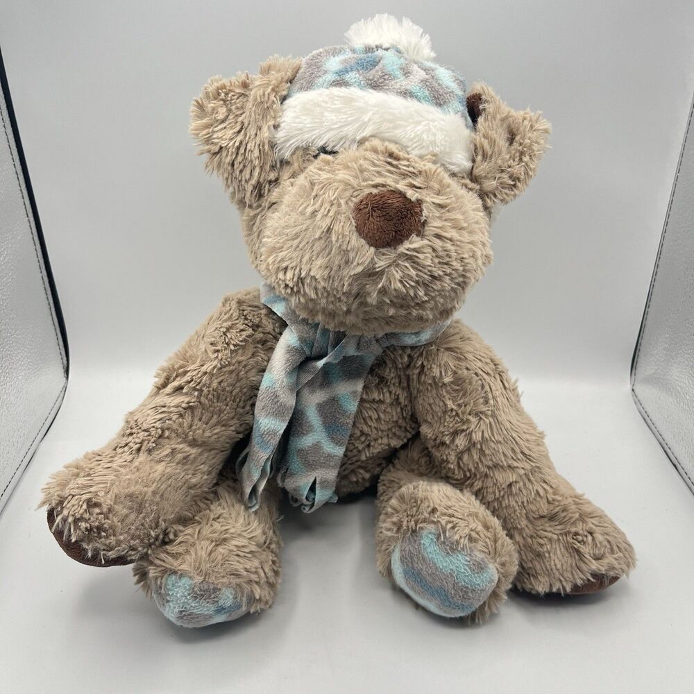 Gentle Treasures St Jude's Children's 2019 Plush Dog Joel Scarf Hat blue brown